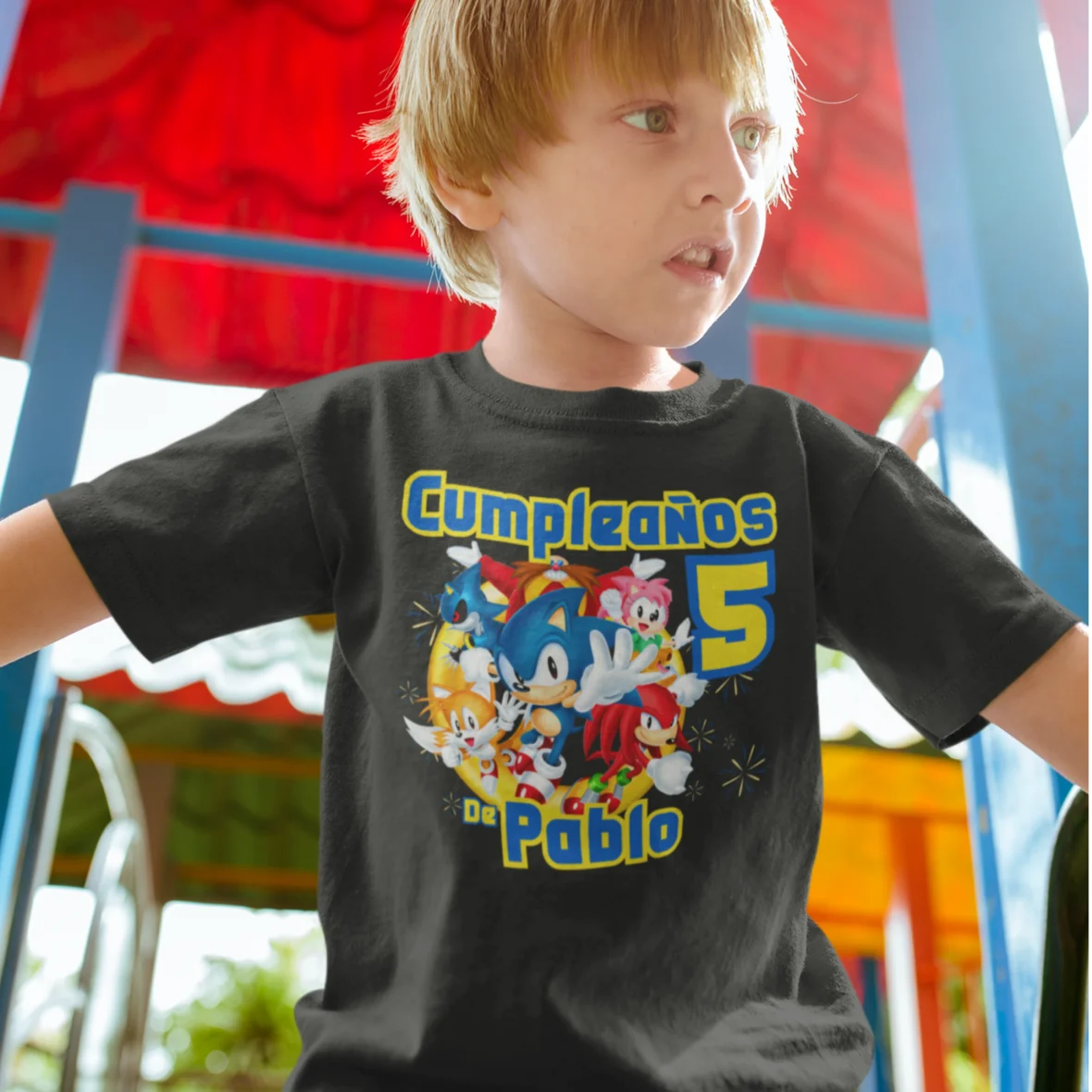 Camiseta cumpleaños sonic